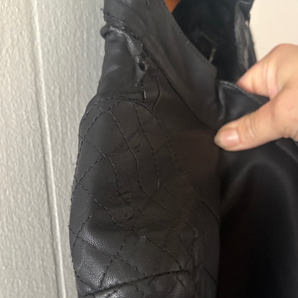French Connection Black Leather Jacket - Picture 8 of 10